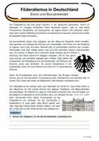 Vorschau - Mal- und Bastelvorlagen - Föderalismus in Deutschland (Bund & Bundesländer) - Seite 1