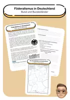 Vorschau - Mal- und Bastelvorlagen - Föderalismus in Deutschland (Bund & Bundesländer) - Deckblatt