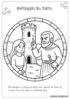 Vorschau - Mal- und Bastelvorlagen - Mandala Malbuch: „Die Legende der Heiligen Barbara“ - Seite 3
