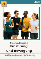 Aperçu - Jeux - Parler ensemble – 64 cartes de conversation « Miteinander reden – Deutsch lernen im Alltag : nutrition et mouvement » (A2) - Page de couverture