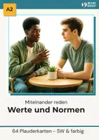Aperçu - Cartes d'exercices - Parler ensemble – 64 cartes de conversation « Miteinander reden – Deutsch lernen im Alltag : valeurs et normes » (A2) - Page de couverture