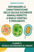 anteprima - Presentazioni / Lavagne - Distinguere le caratteristiche delle cellule eucariote animali rispetto a quelle vegetali e procariote seco - Pagina di copertina