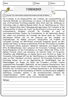 Vorschau - Arbeitsblätter - Forensiker Beruf Arbeitsblätter mit Fragen + Lösungen Deutsch DaZ AB - Seite 1