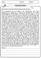 Vorschau - Arbeitsblätter - Fremdenführer Beruf Arbeitsblätter mit Fragen + Lösungen Deutsch DaZ AB - Seite 1