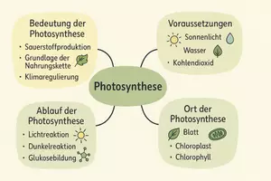 Vorschau - Arbeitsblätter - AB mit Fragen zum Thema "Photosynthese" + Lösungsblatt + Mindmap + Infografik - Seite 1