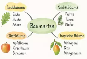 Vorschau - Arbeitsblätter - Arbeitsblätter mit Lückentexten zum Thema "Baumarten" + Mindmap + Infografik - Seite 3