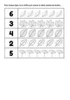 Aperçu - Feuilles d'exercices - Numération feuilles d'automne - Page 1