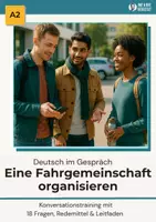 Vorschau - Stationenlernen - Dialog A2 "Fahrgemeinschaft organisieren" - 18 Fragen inkl. Redemittel & Leitfaden - Deckblatt