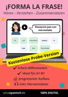 Vorschau - Interaktives Material - Kostenlose Probe-Version: Satzbau & Hörverstehen auf Spanisch - Deckblatt