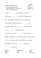 Vorschau - Arbeitsblätter - Wortartenübung Pferde - Deckblatt