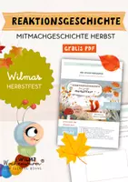 Vorschau - Anderer Materialtyp - Reaktionsgeschichte Herbst Kindergarten: Mitmachgeschichte "Das große Herbstfest" - kostenloses PDF - Deckblatt