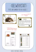 Vorschau - Unterrichtsreihen - Igel Werkstatt / Stationen Texte und Lapbook für die 2. Klasse - Deckblatt