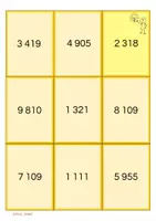Vorschau - Spiele - Lesepiel - Zahlen bis 10.000 (Stellenwerte-> Zahl) - Seite 2