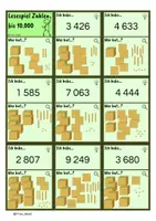Vorschau - Spiele - Lesepiel - Zahlen bis 10.000 (Dienes -> Zahl) - Seite 1
