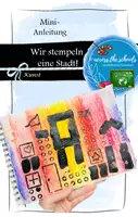 Vorschau - Mal- und Bastelvorlagen - Stadt stempeln: Mini Anleitung - Deckblatt