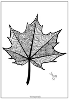 Vorschau - Mal- und Bastelvorlagen - 🍂 Zen-Kunst Herbstblätter als Fensterbilder zum Ausmalen, Basteln & Dekorieren (in 2 Größen) 🍂 - Seite 2