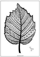 Vorschau - Mal- und Bastelvorlagen - 🍂 Zen-Kunst Herbstblätter als Fensterbilder zum Ausmalen, Basteln & Dekorieren (in 2 Größen) 🍂 - Seite 3