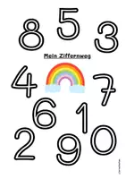 Vorschau - Arbeitsblätter - Visualisierung Ziffernweg Regenbogen - Seite 2