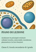 anteprima - Piani di lezione - Analizzare le principali strutture cellulari (nucleo, mitocondri, membrana plasmatica) e le loro funzioni - Pagina di copertina