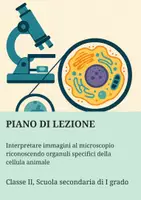 anteprima - Piani di lezione - Interpretare immagini al microscopio riconoscendo organuli specifici della cellula animale - Pagina di copertina