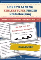 Vorschau - Fördermaterial/Inklusion - Halloween Spezial: Fehlerteufel Lesekarten Großschreibung - Deckblatt