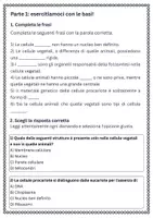 anteprima - Esercizi - Distinguere le caratteristiche delle cellule eucariote animali rispetto a quelle vegetali e procariote - Pagina 1