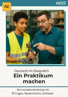 Vorschau - Arbeitsblätter - Dialog A2 Ein Praktikum machen - 18 Fragen inkl. Redemittel & Leitfaden - Deckblatt
