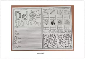 Vorschau - Arbeitsblätter - Buchstabe D d - Miniheft - Faltheft - Buchstabeneinführung - Seite 2