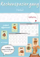 Vorschau - Arbeitsblätter - Rechenspaziergang: Herbst (Zahlenraum 1000) - Deckblatt