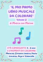 anteprima - Didattica a stazioni - Il Mio Primo Libro Musicale da colorare - Volume 2 - Pagina di copertina