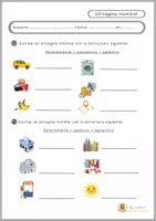 Vista previa - Hojas de trabajo - SINTAGMA NOMINAL-FICHAS - página 1