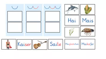 Vorschau - Aufgabenkarten - Freiarbeitsmaterial zum Buchstaben ai - Seite 1