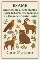 anteprima - Compiti in classe/Test - Esame di scienze: animali di montagna - Pagina di copertina