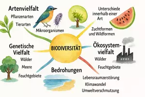 Vorschau - Arbeitsblätter - Arbeitsblatt "Biodiversität - Vielfalt des Lebens auf der Erde" + interaktive Lösung & MP3 + Mindmap + Infografik - Seite 3