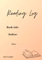 Vorschau - Arbeitsblätter - Reading Log - Deckblatt