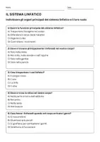 anteprima - Quiz - Gli organi principali del sistema linfatico - Pagina 1