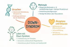 Vorschau - Arbeitsblätter - AB mit Fragen zum Thema "Down-Syndrom" + Lösungsblatt + Mindmap + Infografik - Seite 2