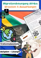 Vorschau - Arbeitsblätter - Migrationsbewegung Afrika: Ursachen, Auswirkungen, Klimawandel - Deckblatt