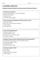 anteprima - Quiz - Sistema linfatico: difesa del corpo - Pagina 1