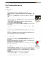 Vorschau - Arbeitsblätter - Die Potsdamer Konferenz - Überblick zur Prüfungsvorbereitung - Seite 1