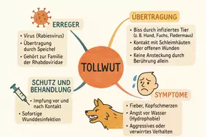Vorschau - Arbeitsblätter - Lernposter + AB mit Fragen zum Thema "Tollwut" + Lösungsblatt + Mindmap + Infografik - Seite 3