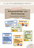 Vorschau - Poster - Hinweisschilder und Aufkleber zur Mülltrennung - Deckblatt