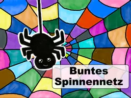 Vorschau - Stundenentwürfe - Kunstprojekt „Buntes Spinnennetz“ – Schritt-für-Schritt-Anleitung mit Deckfarben - Seite 1