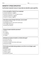 anteprima - Quiz - Densità e speso specifico: confrontiamo materiali - Pagina 1
