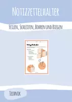 Vorschau - Arbeitsblätter - Werkstück Notizzettelhalter - Arbeitsblatt - Deckblatt