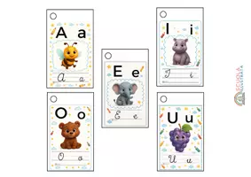 anteprima - Flashcard - Flashcards Vocali – Scuola Illustrata - Pagina 1