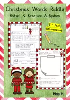 Vorschau - Arbeitsblätter - Christmas Words Riddle Rätsel - Deckblatt