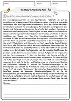 Vorschau - Arbeitsblätter - Fremdsprachensekretär Beruf Arbeitsblätter mit Fragen + Lösungen Deutsch DaZ AB - Seite 1