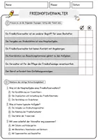 Vorschau - Arbeitsblätter - Friedhofsverwalter Beruf Arbeitsblätter mit Fragen + Lösungen Deutsch DaZ AB - Seite 2