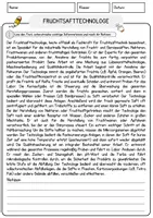 Vorschau - Arbeitsblätter - Fruchtsafttechnologe Beruf Arbeitsblätter mit Fragen + Lösungen Deutsch DaZ AB - Seite 1
